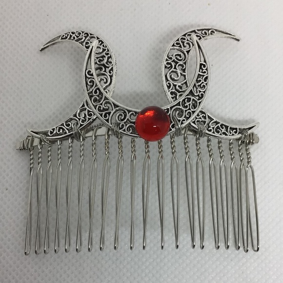 Wicca Triple Moon Goddess Hair Clip Accessory new - Picture 6 of 8